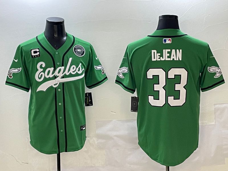 Men Philadelphia Eagles 33 Dejean Green three generations Jointly Name 2025 Nike Limited NFL Jersey style 10